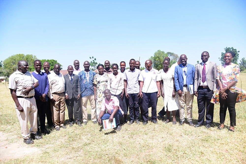 The stakeholders, after the release of the report at Kumi Primary School on Tuesday. (Credit: Godfrey Ojore)