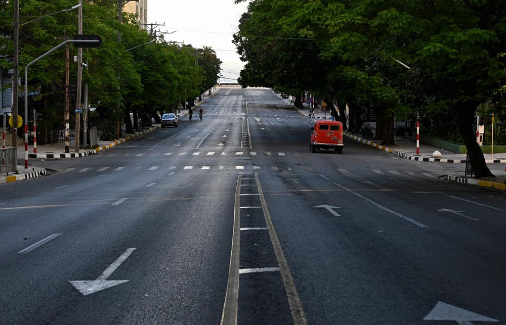 General view of an almost empty street during a nation wide blackout in Havana on March 22, 2026. A power outage struck the entire island of Cuba on March 21 the energy ministry said, in the second nationwide blackout in less than a week as its grid struggles under a US oil blockade. (Credit: AFP)