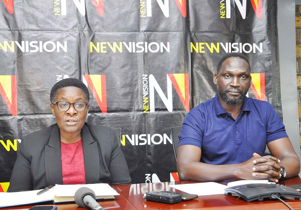 From left, retiring Vision Group Editor-in-Chief Barbara Kaija and her newly-appointed successor Sidney Miria Babanga