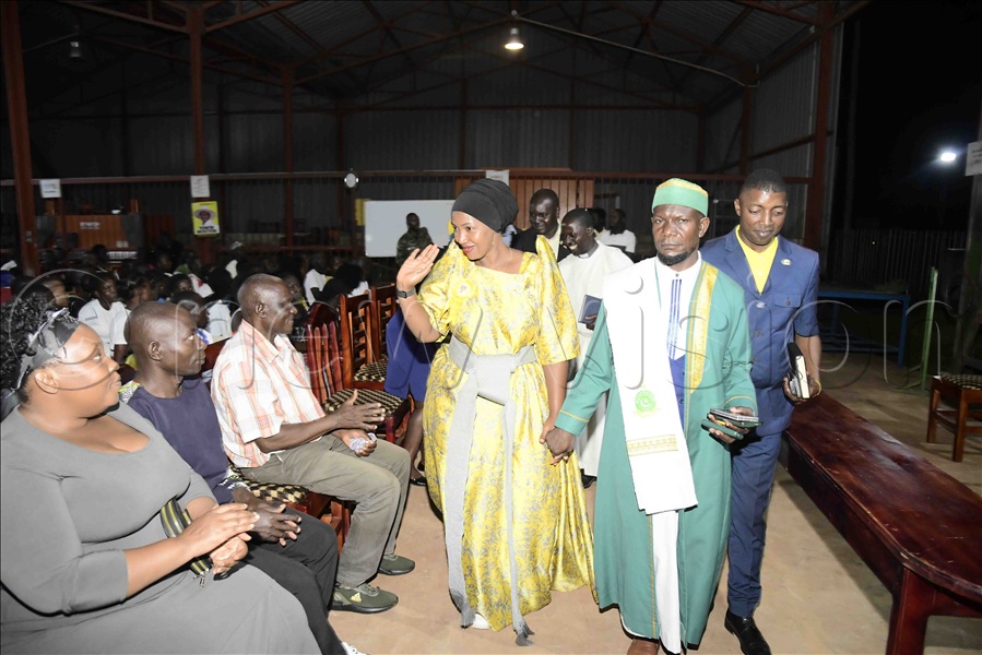 Ssewava, Sheikh Kakaire and Aminah Mutesi Nalugoda leave after addressing the trainees.