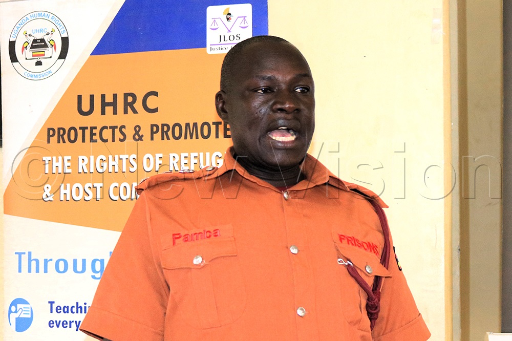 David Pamba, the Assistant Superintendent of Prisons who represented the Regional Prisons Commander West Nile warned fellow officer to desist from torturing Prisoners. (Photo by Robert Ariaka)