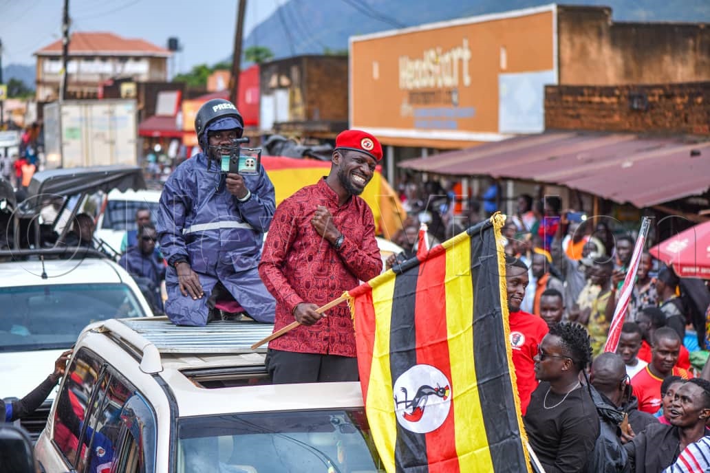 National Unity Platform (NUP) presidential flag-bearer Robert Kyagulanyi Ssentamu. (Credit: Ponsiano Nsimbi)