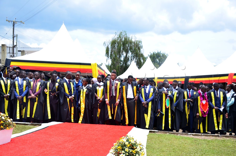 Some of the students that graduated during the 8th graduation ceremony of Fort Portal College of Health Sciences. (Photo by Jonan Tusingwire)