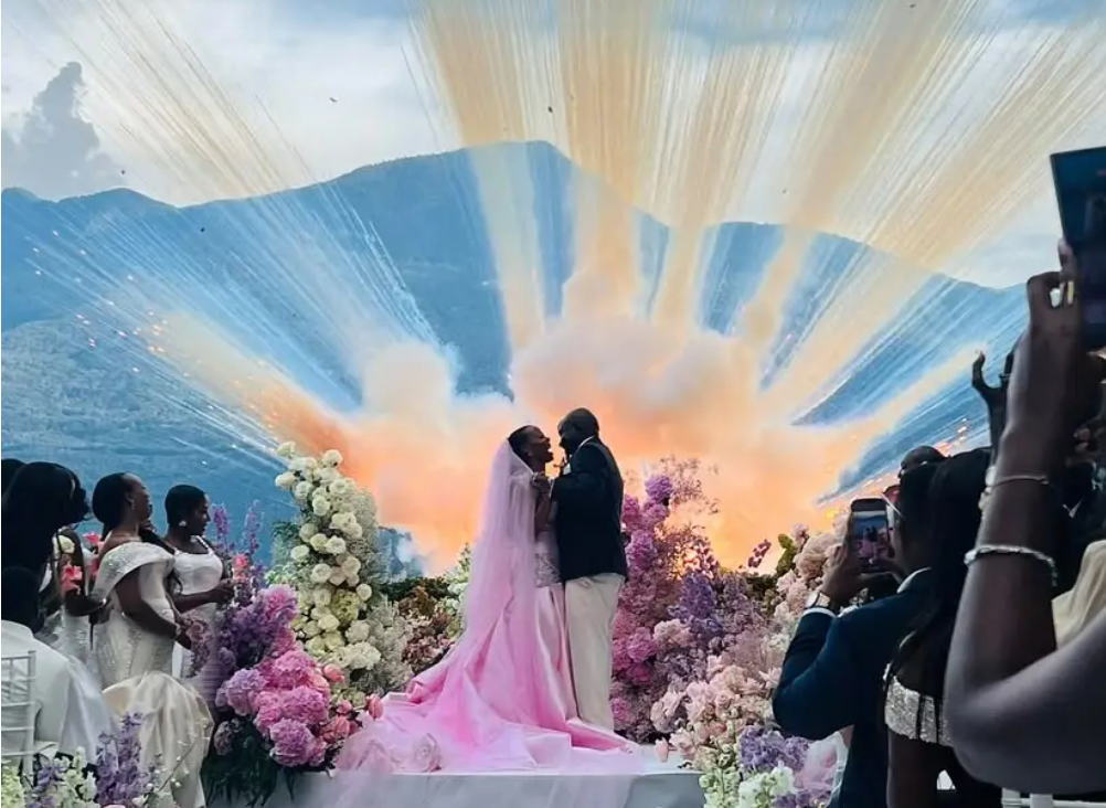 The couple was all smiles during their big day in Italy. Courtesy Photo  