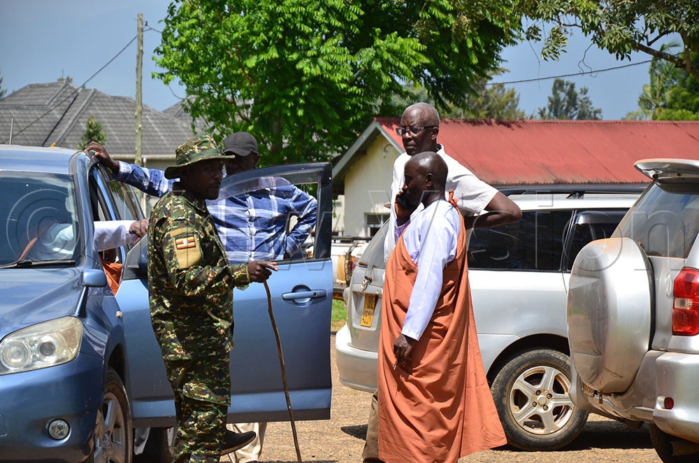 Some of the kingdom officials who had turned up for the meeting were blocked by security. (All photos by Jonan Tusingwire)
