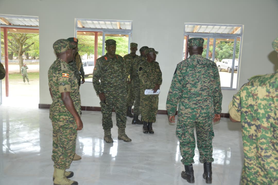 Members of the Division Construction Committee during an inspection tour of various construction sites in Moyo and the Division Headquarters. (Courtesy)