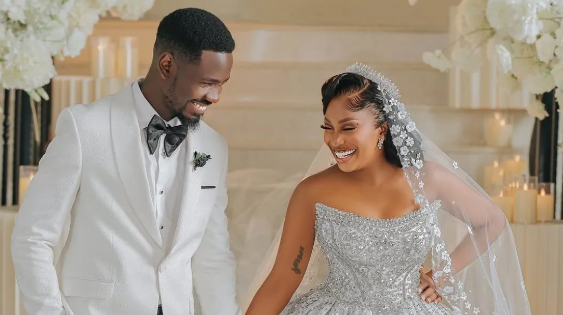 Irene Ntale and husband Vincent Kalibbala on their wedding day in 2025. File Photo