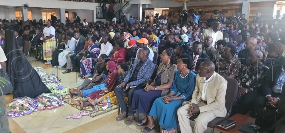 Mourners in attendance for the memorial service. (Credit: Stuart Yiga)