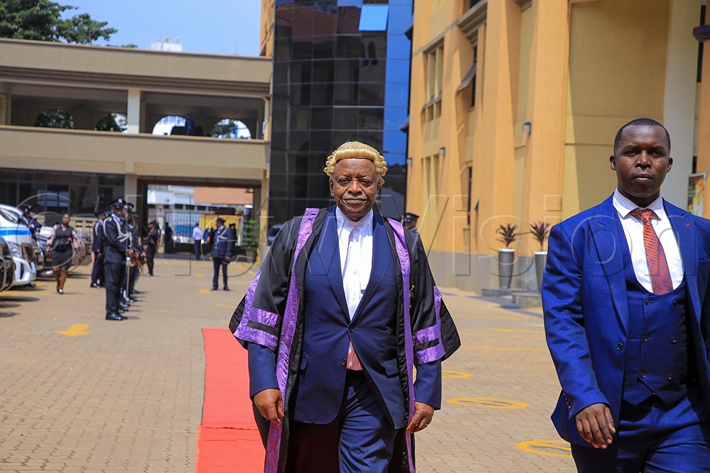 Prime Minister emeritus, Amama Mbabazi arriving for the event.
