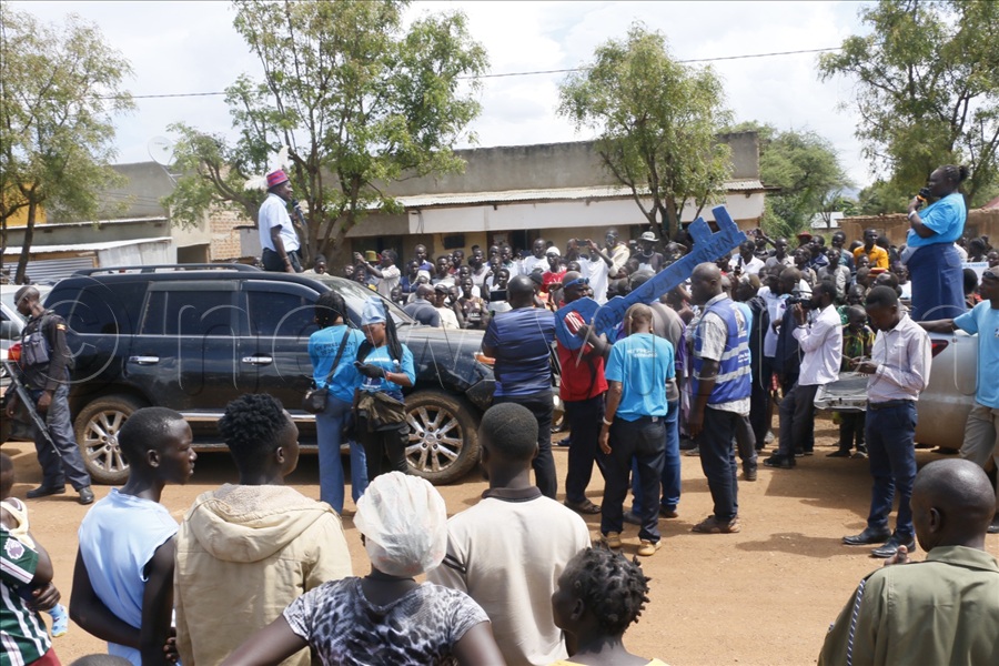 Speaking to FDC supporters at Nakapelemoru trading centre in Kotido district on October 21, 2025, Nandala also pledged to establish industries in Moroto, Kotido and Abim districts to boost investment and create job opportunities for young people. (All Photos by Alfred Ochwo)