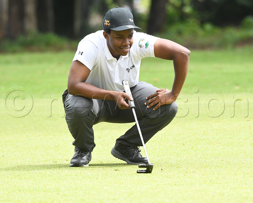 Musiimenta edged Bwambale by a stroke to win the UGC Ladies Open men's amateur competition. (Photo by Michael Nsubuga)