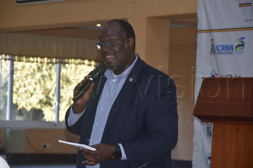 Damon Wamara, Executive Director of the Uganda Child Rights NGO Network, addresses MPs in Entebbe on Wednesday, September 2, 2026. (Photo by Nelson Kiva).