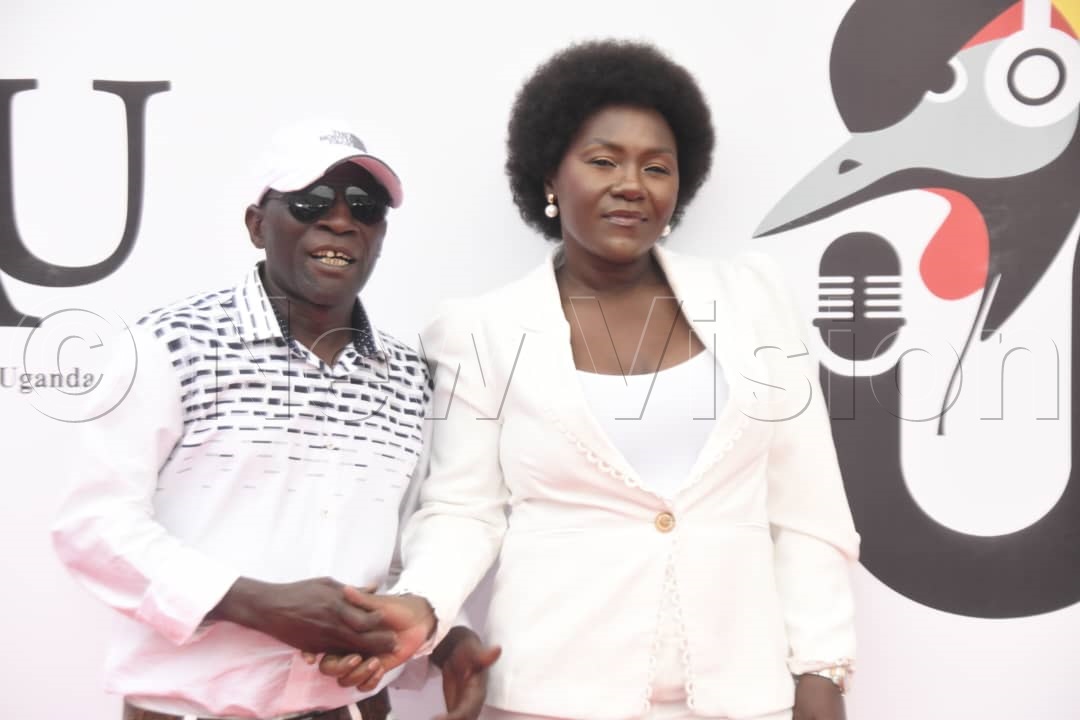 Sylvia Owori with music promoter Tony Ssempijja.