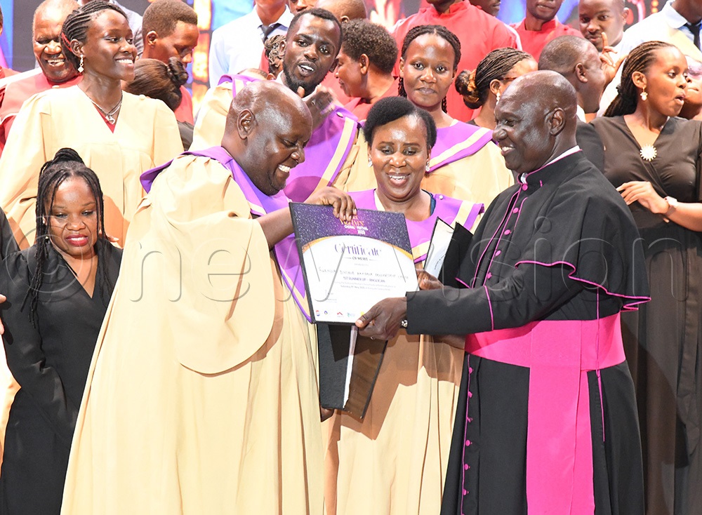 First runners up (Anglican)-Rwenzori Diocese Kampala Fellowship choir during the Uganda Martyrs sing-off competition. (File photo)