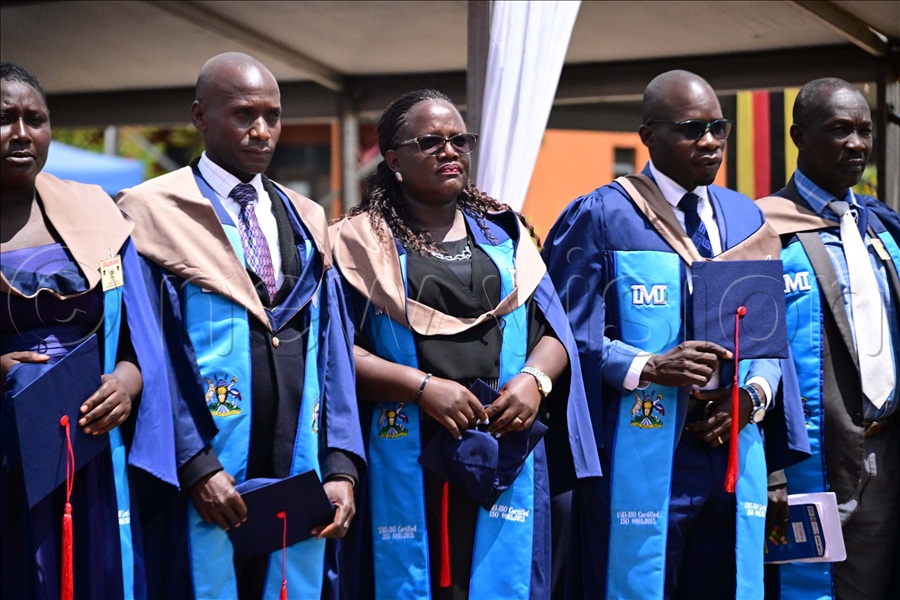 Graduands during the Uganda Management Institute graduation ceremony.