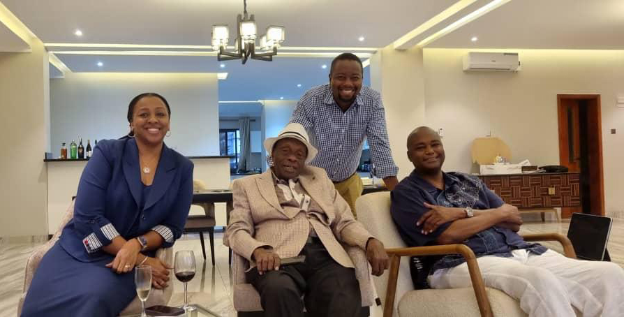 Canon Francis Mweheire with his daughter Suzan Kitariko plus sons Philip (centre) and Patrick. (Courtesy)