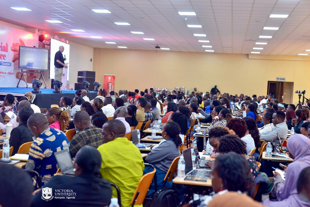 A cross-section of Victoria University staff during training on the use of AI tools to support academic work and enhance learning. (Credit: Victoria University)