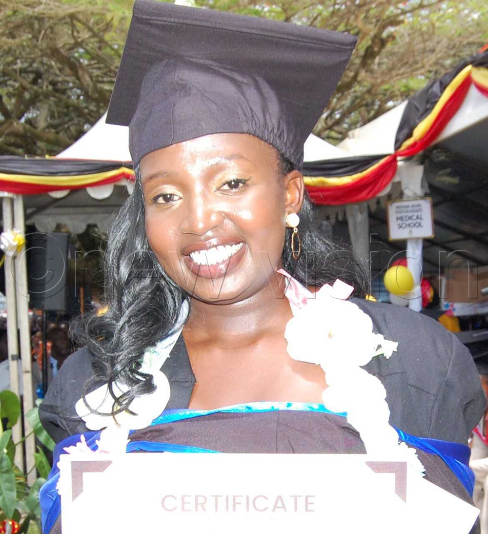 One of the best students, Pearl Nanjovu in a jovial mood. (Photo by Mathias Mazinga)