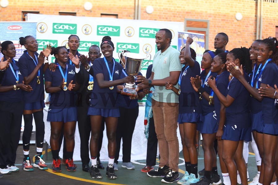 NIC receive trophy from NCS chairman Ambrose Tashobya