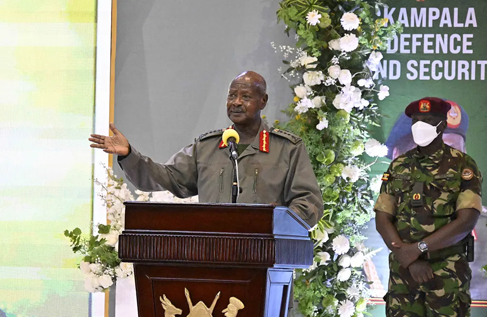 President Museveni acknowledged Gen. Aronda’s discipline and the significance of the culture of remembering the contributions of such exceptional people. (Credit: PPU)