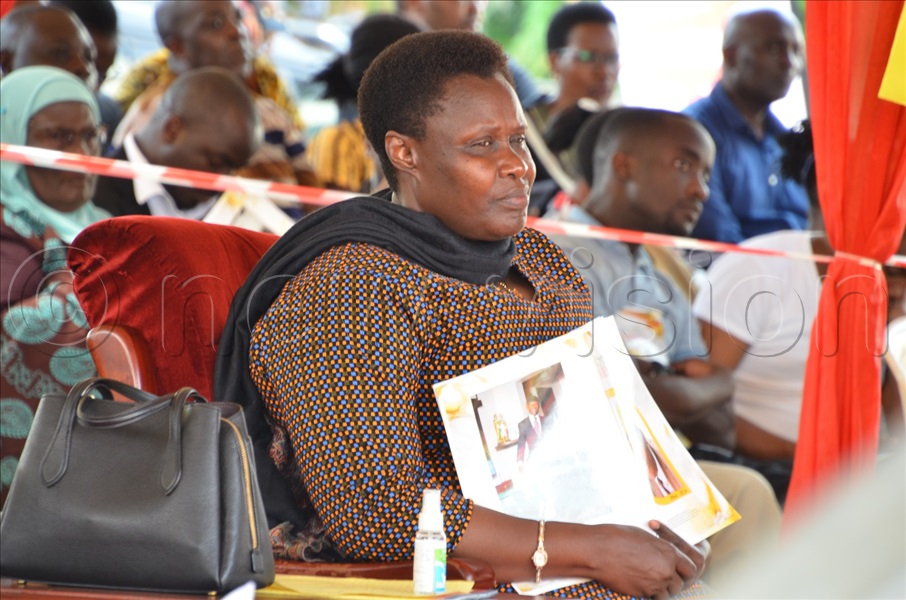 Vice President Jessica Alupo read president Museveni's message to the mourners. (File)