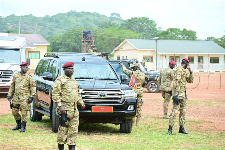 President Yoweri Museveni arrives for the function.