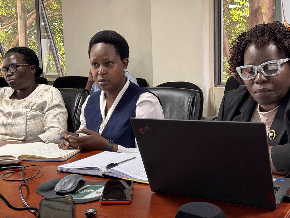 Dr Laura Ahumuza (C) a senior nutritionist at the Ministry of Health.