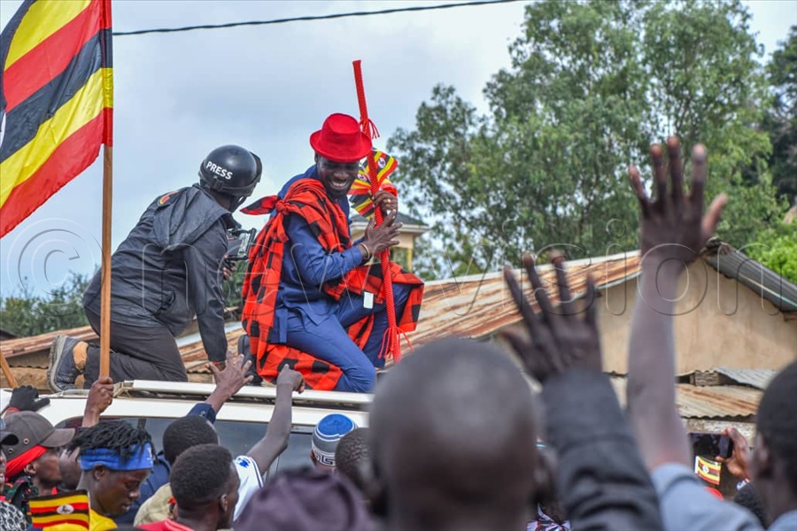 Kyagulanyi said he had been informed by his advance team that large crowds had gathered in Karenga Town waiting for him, but he was unable to address them because of the Electoral Commission’s campaign regulations, which prohibit rallies beyond 6:00pm. (All Photos by Richard Sanya)