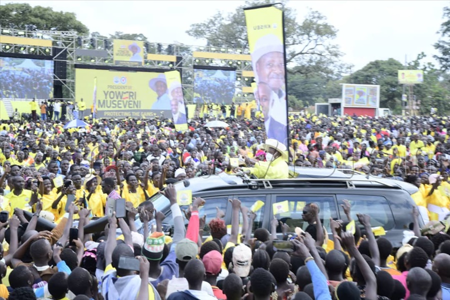 President Yoweri Museveni said that the National Resistance Movement (NRM) defeated the rebels, disarmed the Karamajong cattle rustlers, and removed 41,000 guns from them. (All Photos by Eddie Ssejjoba)