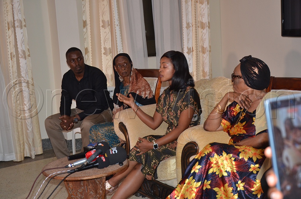 Princess Ruth Komuntale (centre) addresses journalists at Karuzika Palace. [Photo by Jonan Tusingwire]