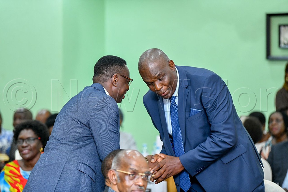Silver Kyagulanyi chats with Justice Mike Chibita.