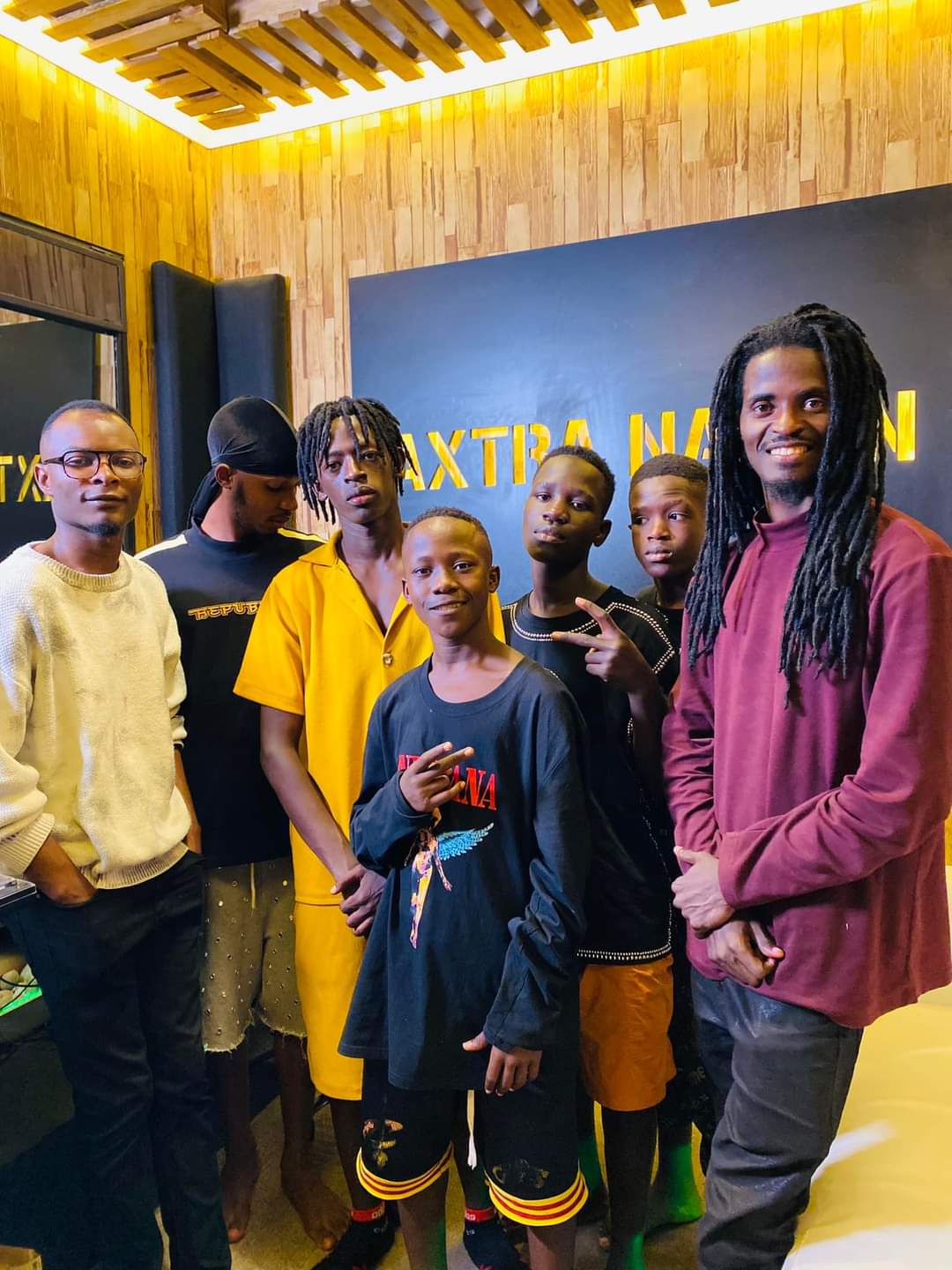 The Friction Force artistes pose for a photo. They are excited about Zani Lady C's support. 