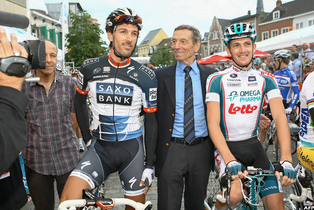 Former cyclist Rik Van Looy (C) was rated as the greatest cycling champion Belgium had produced until the arrival of five-time Tour de France winner Eddy Merckx  