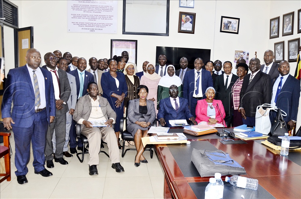 A group photograph of participants after the Equal Opportunities Commission dialogue with Education stakeholders at the commission offices in Kampala.