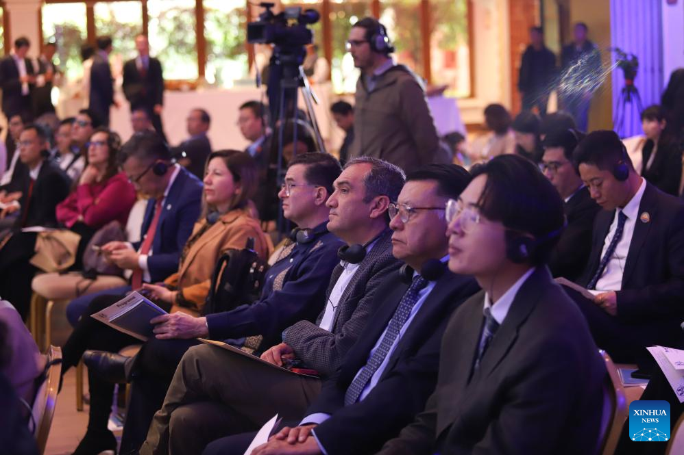Guests attend the "Hongting Forum: Meeting of Civilizations between China and Mexico" in Mexico City, capital of Mexico, July 18, 2025.