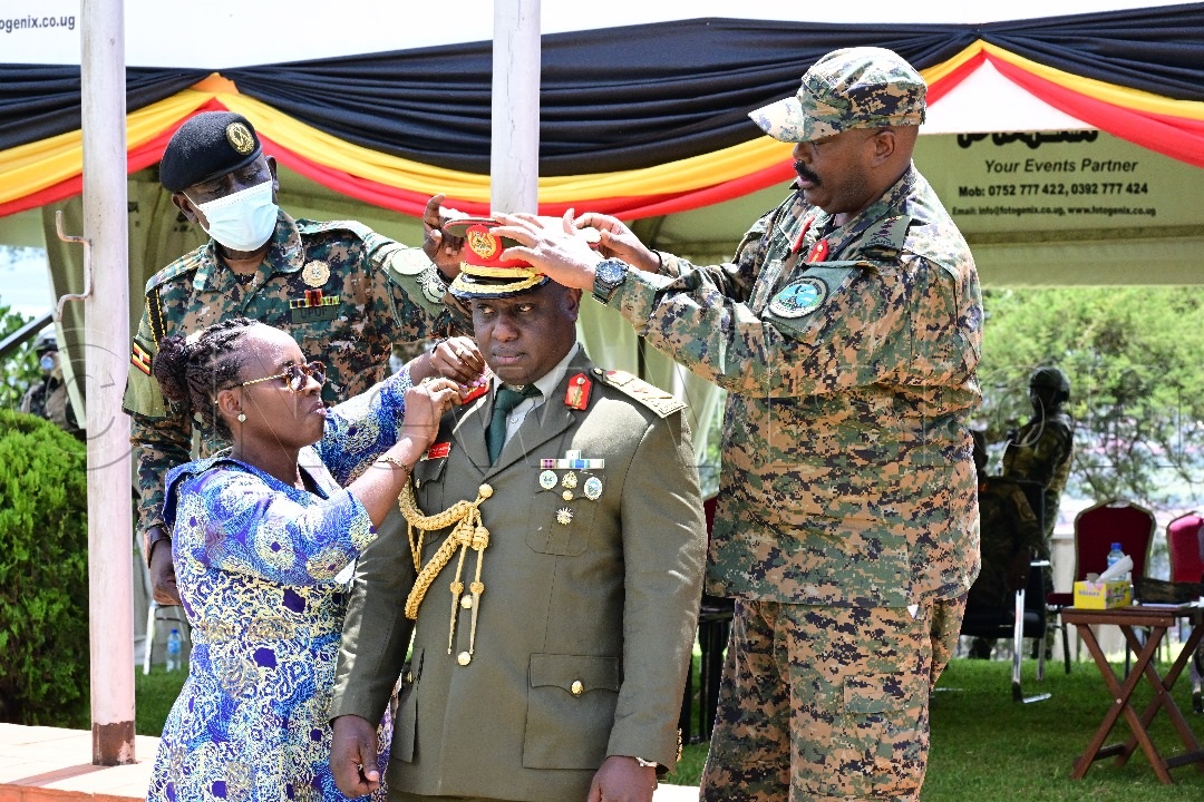 Maj. Gen. Wilberforce Sserunkuuma decorated.