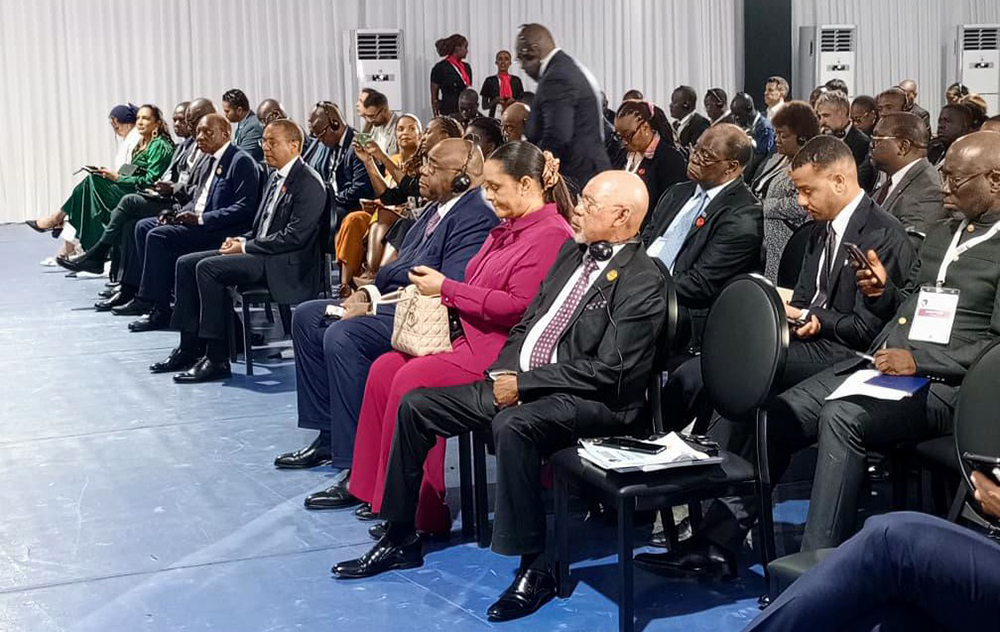 Gen. Odongo Jeje Abubakhar (right), the Minister of Foreign Affairs, in attendance for the summit in Angola. (Courtesy)