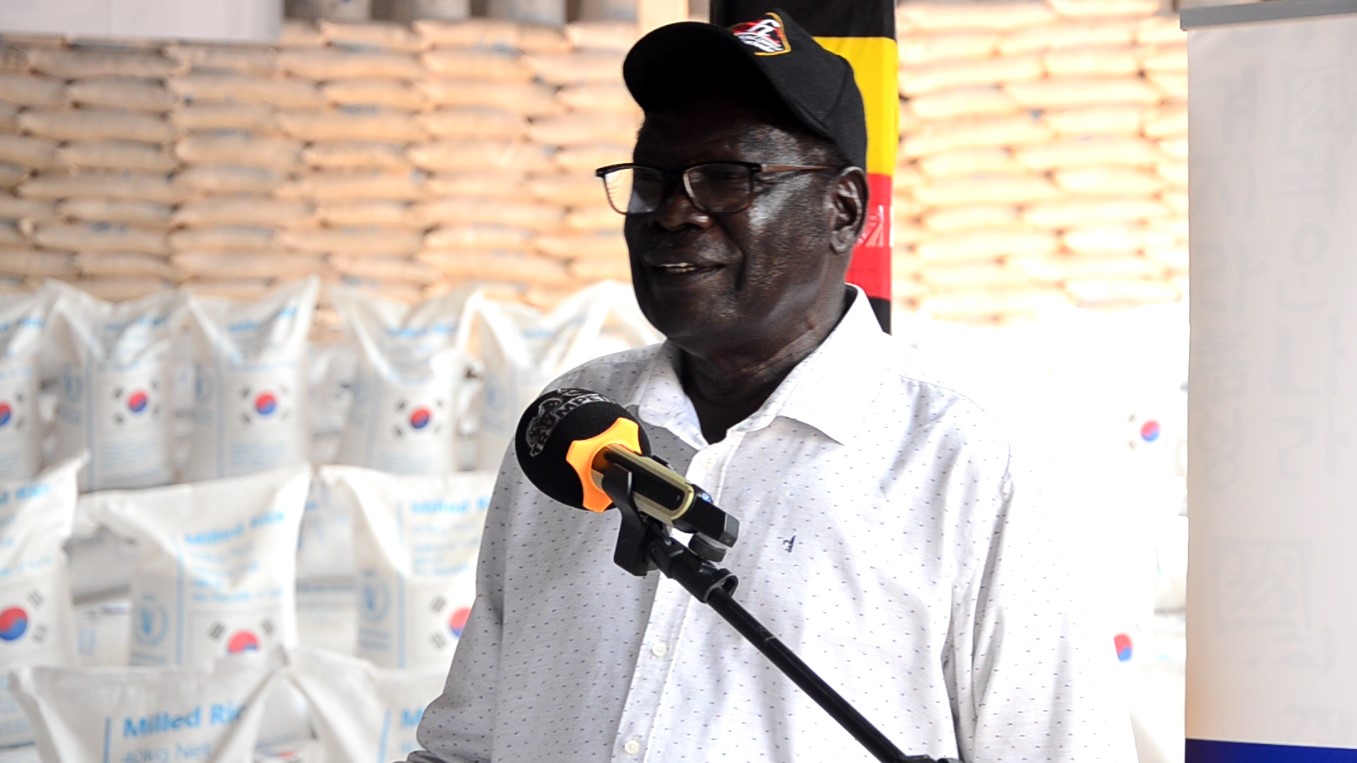 Hillary Onek at the handover. (Courtesy)