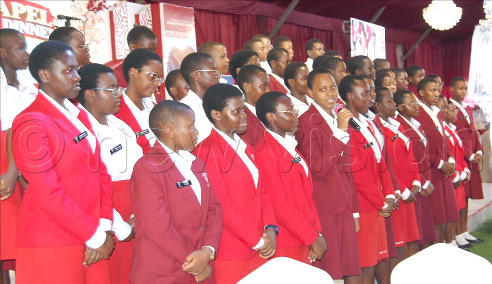 The TRICONA Prefects deliver their thanksgiving message during the function.