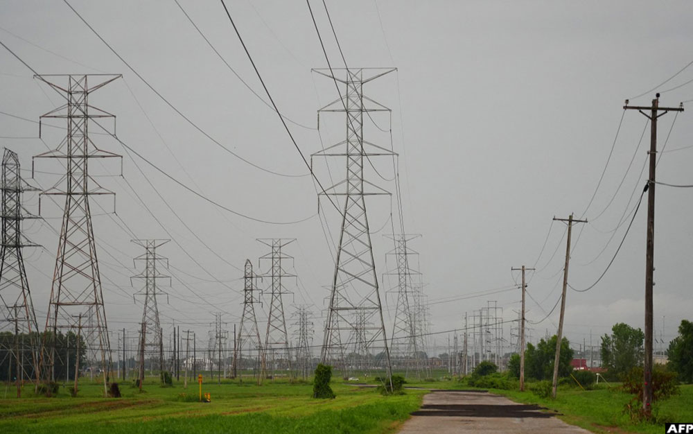 Powerlines seen outside SpaceXAI’s data center on August 1, 2026 in Memphis, Tennessee. (AFP)