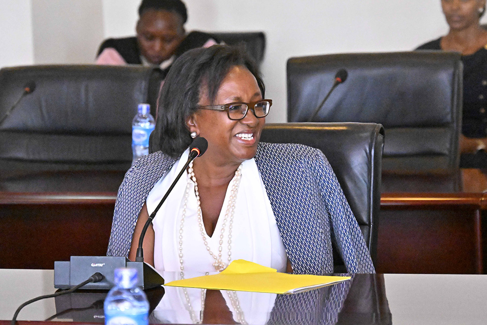 Outgoing World Bank Country Manager for Uganda R. Mukami Kariuki bids farewell to President Yoweri Kaguta Museveni at the State House Entebbe on July 28, 2025. (Photos by PPU/ Tony Rujuta)