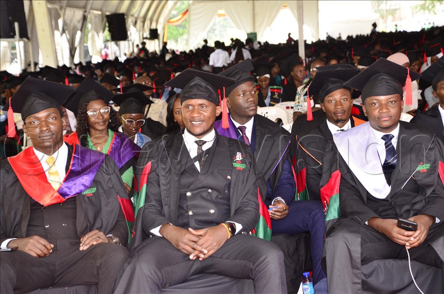 Some of the emerging leaders during the fourth day of the 76-graduation ceremony at Makerere University on February 27 2026. (Credit: Juliet Kasirye)