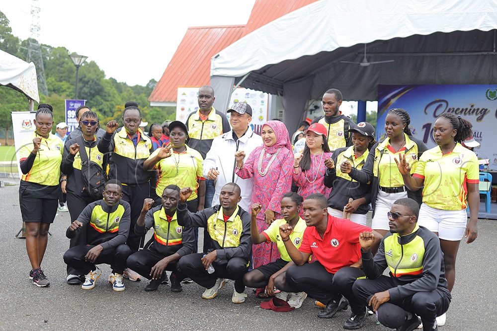 Aroyal Blessining, The Royal Prince of Perlis  Region His Highness Tuanku Syed Faizuddin Putr visited the Uganda camp in the morning. (Credit: Johnson Were)