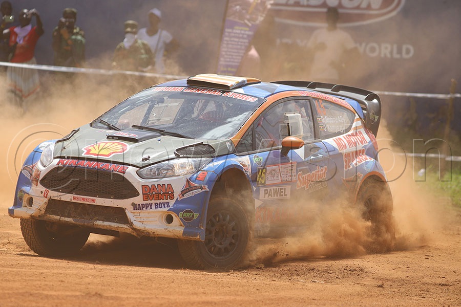 Dunkan Mubiru powers his Ford Fiesta Proto in the Rajiv Ruparelia Memorial Rally
