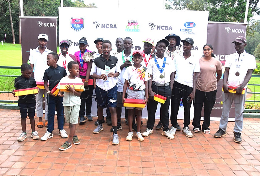 Some of the winners in the NCBA - US Kids golf at Kitante. Photo: Silvano Kibuuka