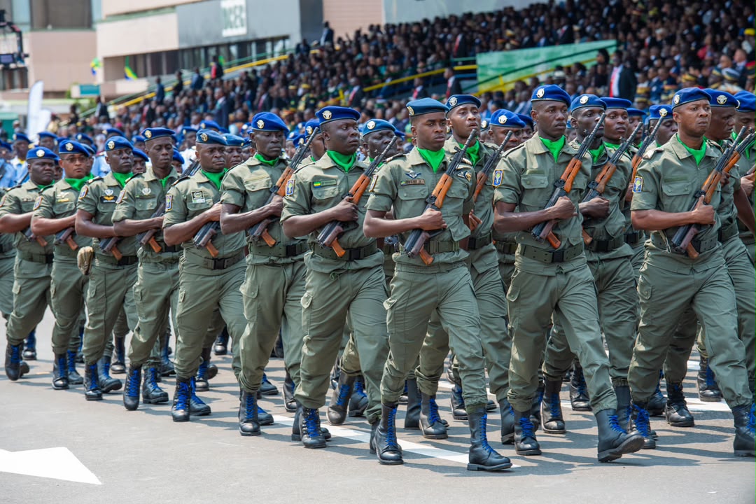 Soldiers during the presentation at the independence anniversary. (Courtesy)
