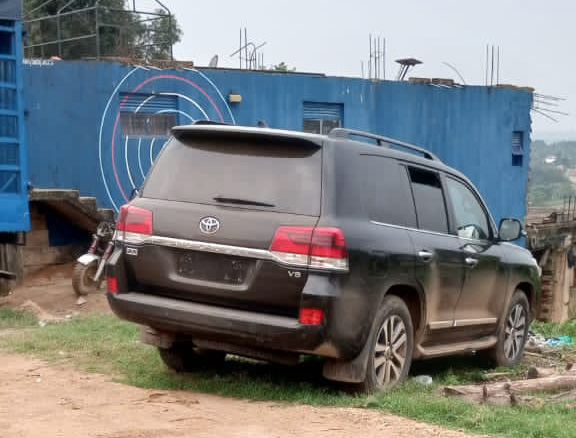 The victim's car, registration number UA 769 BQ was recovered in Katwe Cell, Kihihi Town Council by police in Kanungu. (Credit: Police)