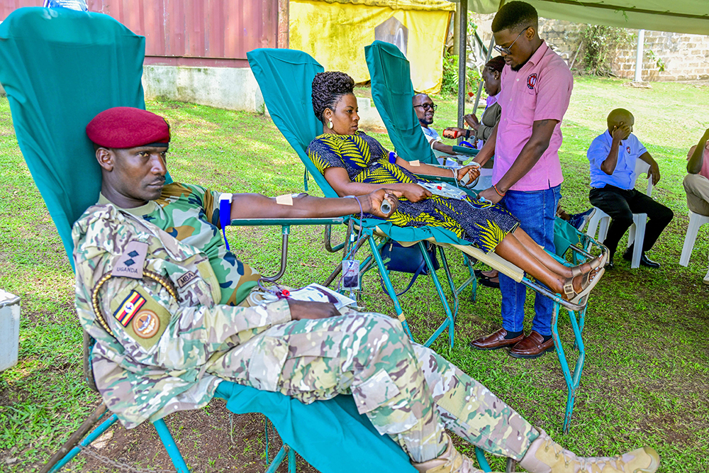 State House Staff donate blood the health camp for the Presidential fast-Track Initiative on Ending AIDS in Uganda as a Public Health Threat by 2030. The health camp involved testing for HIV / AIDS, cancers and TB screening etc at the Okello building inn Nakasero on the 21st August 2025. 