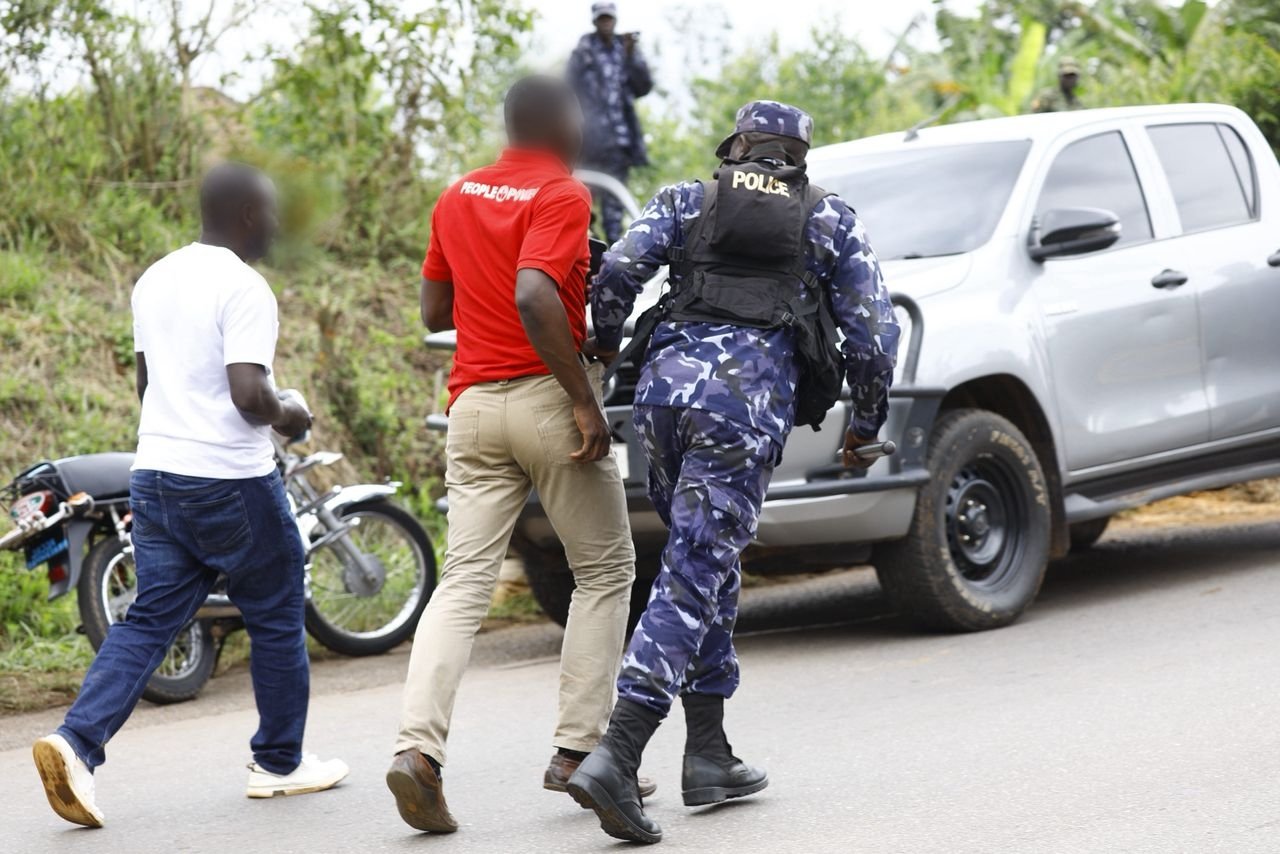 NUP supporter arrested by police for defying directives.