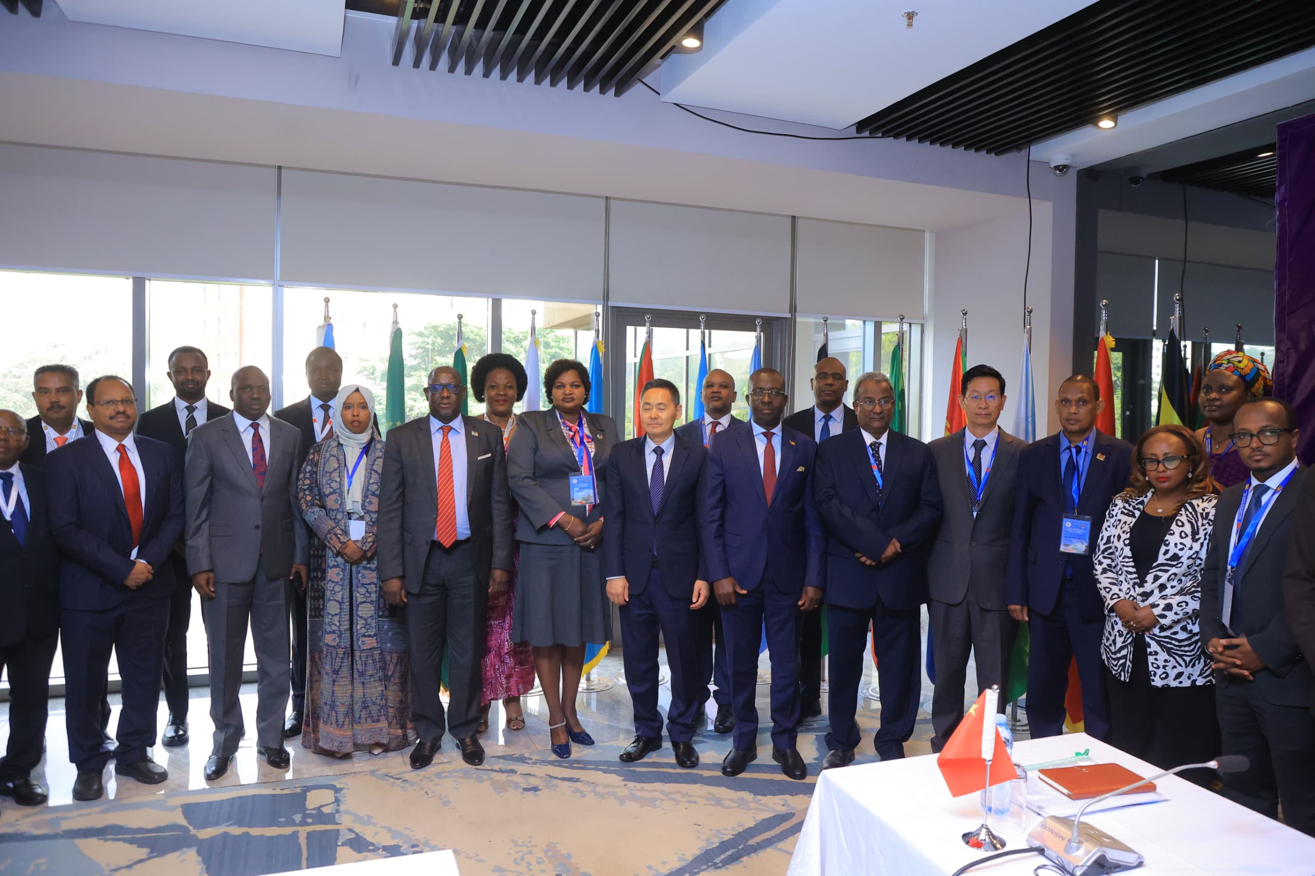 Delegates attending the 3rd conference on peace and development for the Horn of Africa posing for a photo during the opening session on Monday, July 29. (Credit: Ministry of Foreign Affairs)